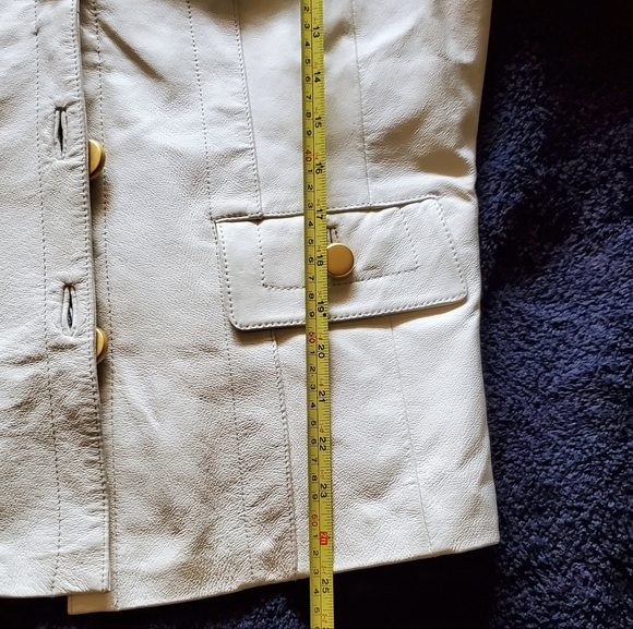 Vintage Terry Lewis White Leather Blazer S - Picture 12 of 14